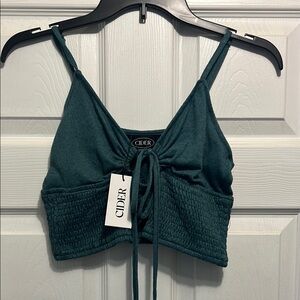 Cider Teal Cropped Tank Top